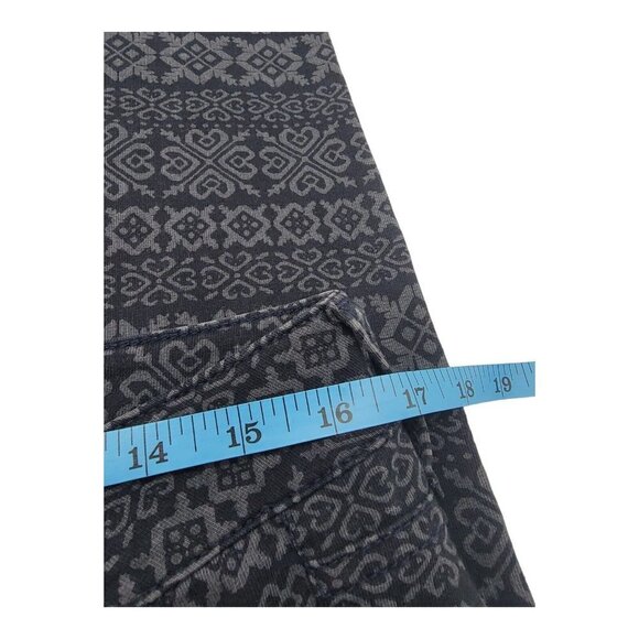 AMERICAN EAGLE Super Stretch Jegging Womens Sz 12 Fair Isle Print Blue Gray - Picture 10 of 12